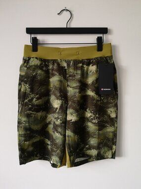 NWT LULULEMON HIDG Green Multi T.H.E. Shorts 9" Linerless Men's Medium